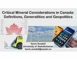 APEGS - critical mineral considerations